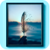 Serene Feather Sunset Framed Wall Art — View 3
