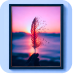 Serene Feather Sunset Framed Wall Art — View 5